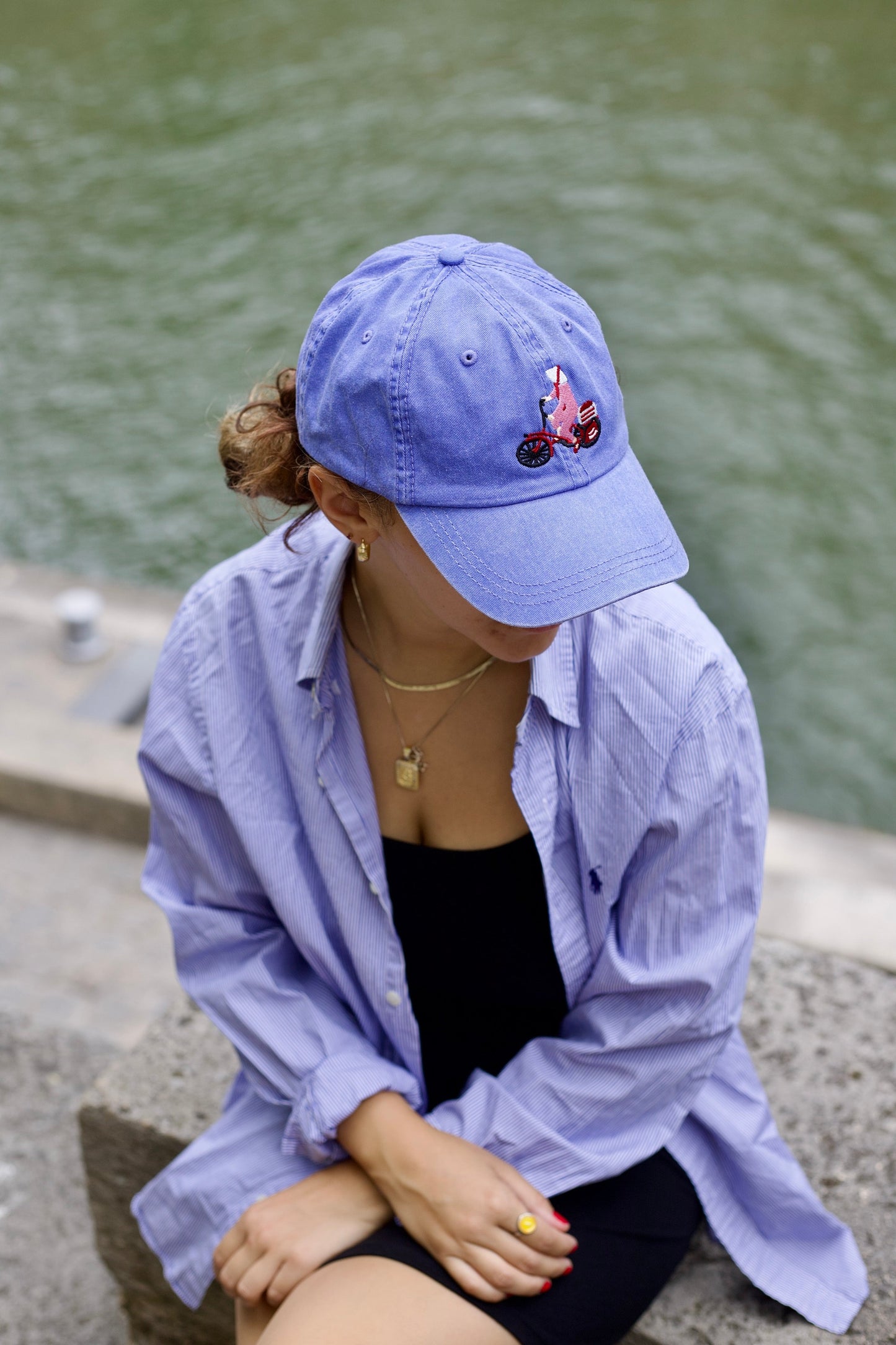 Marina Blue Paris Style Spy hat