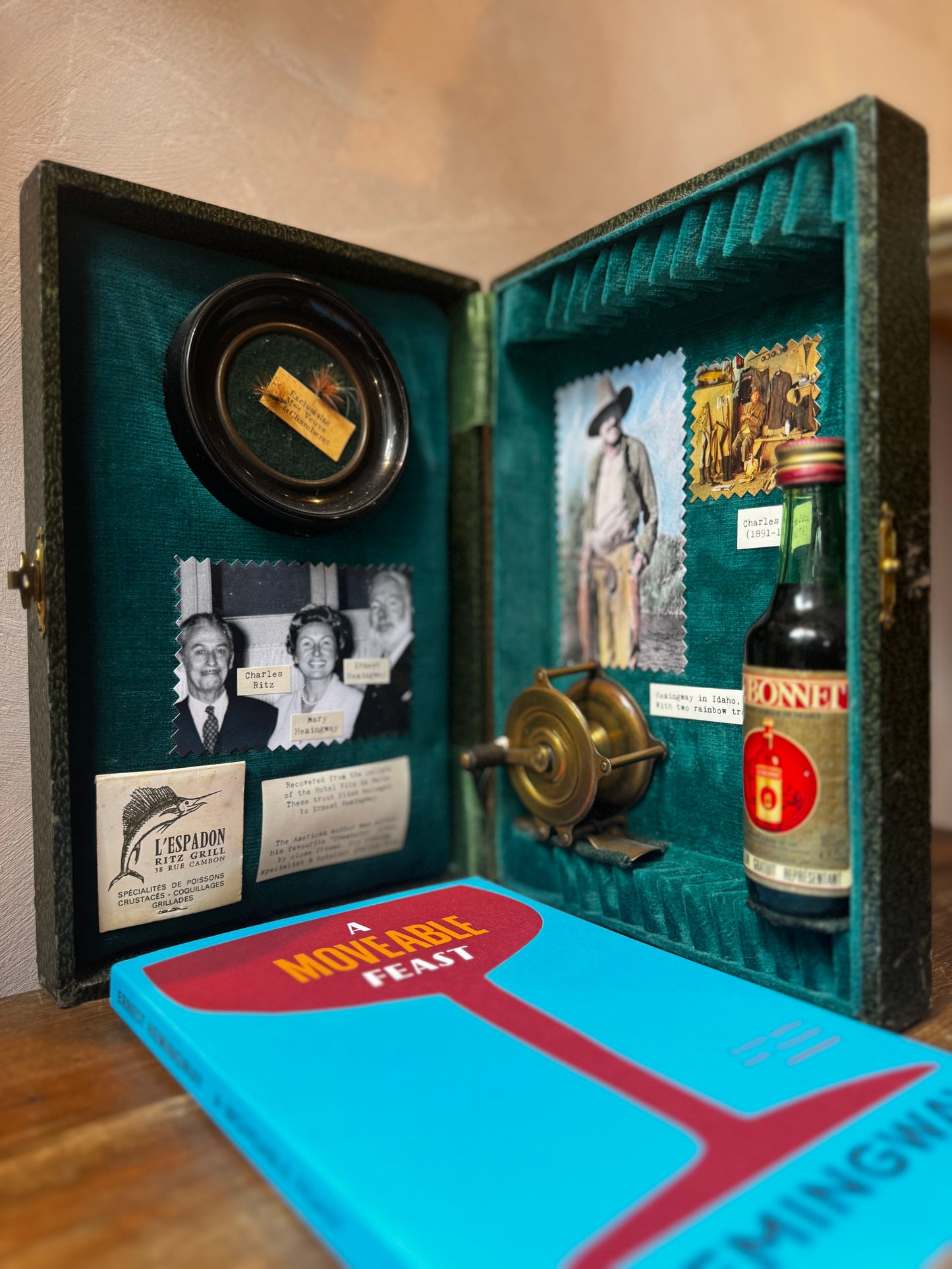 Ernest Hemingway's Trout Flies Encased in a Handmade Memory Box
