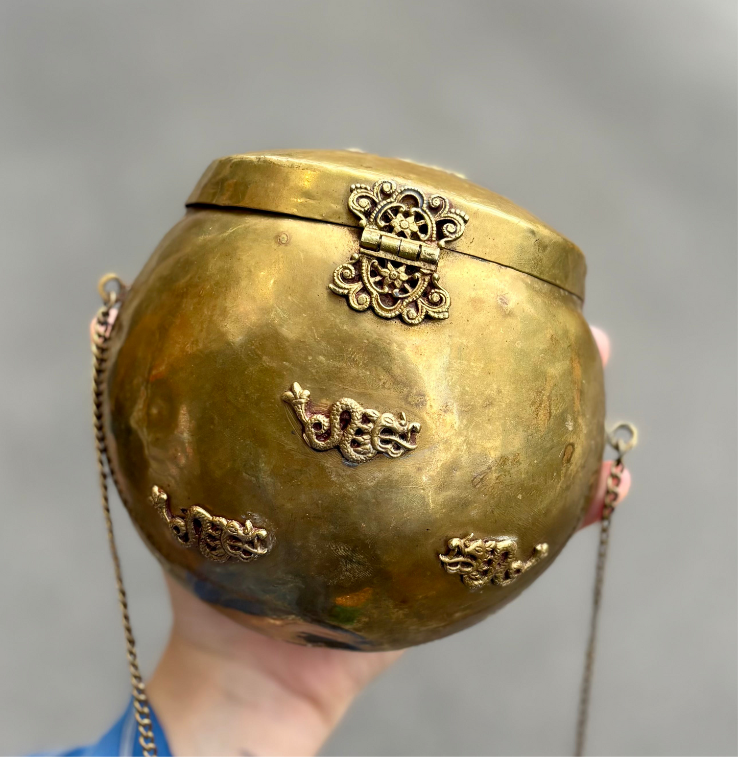 Antique Brass Clutch Bag