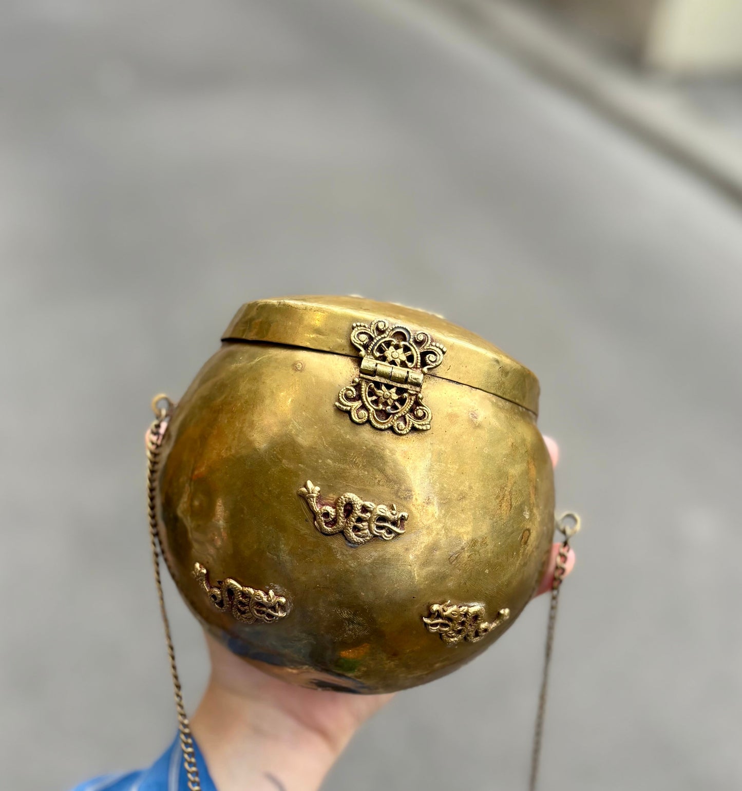 Antique Brass Clutch Bag