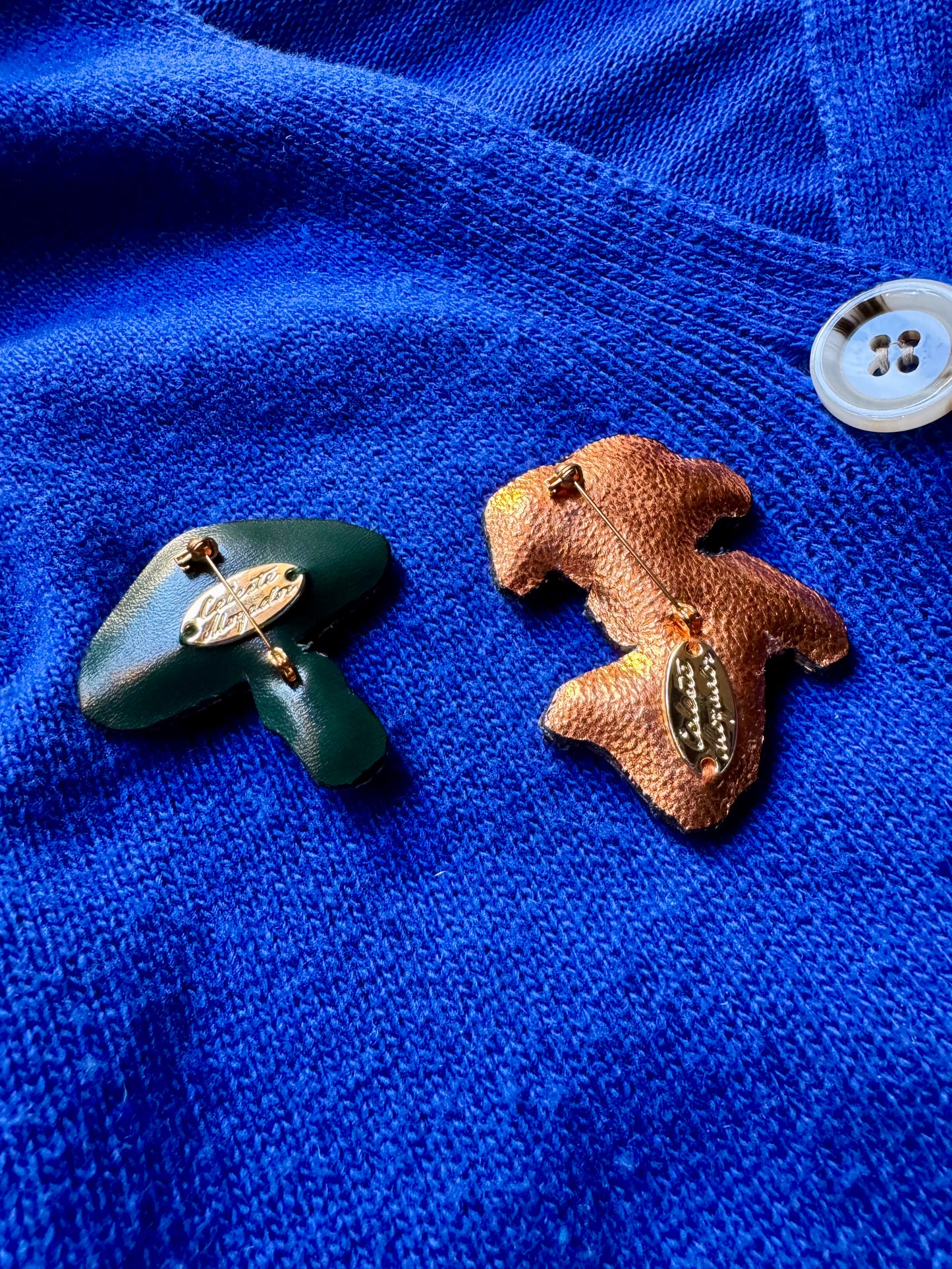 Mushroom Brooch by Céleste Mogador
