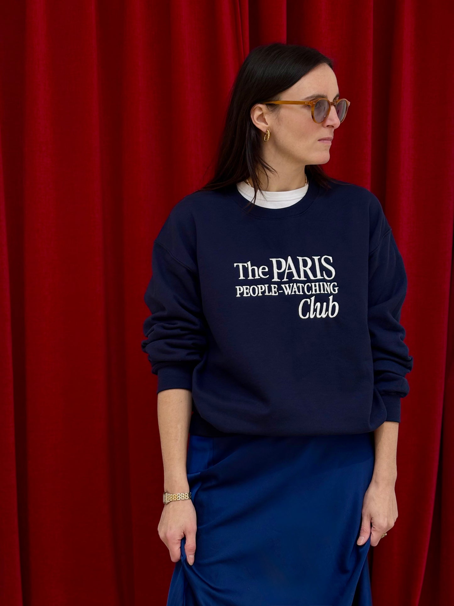Paris People-Watching Club Sweatshirt - Gildan heavy crewneck sweatshirt