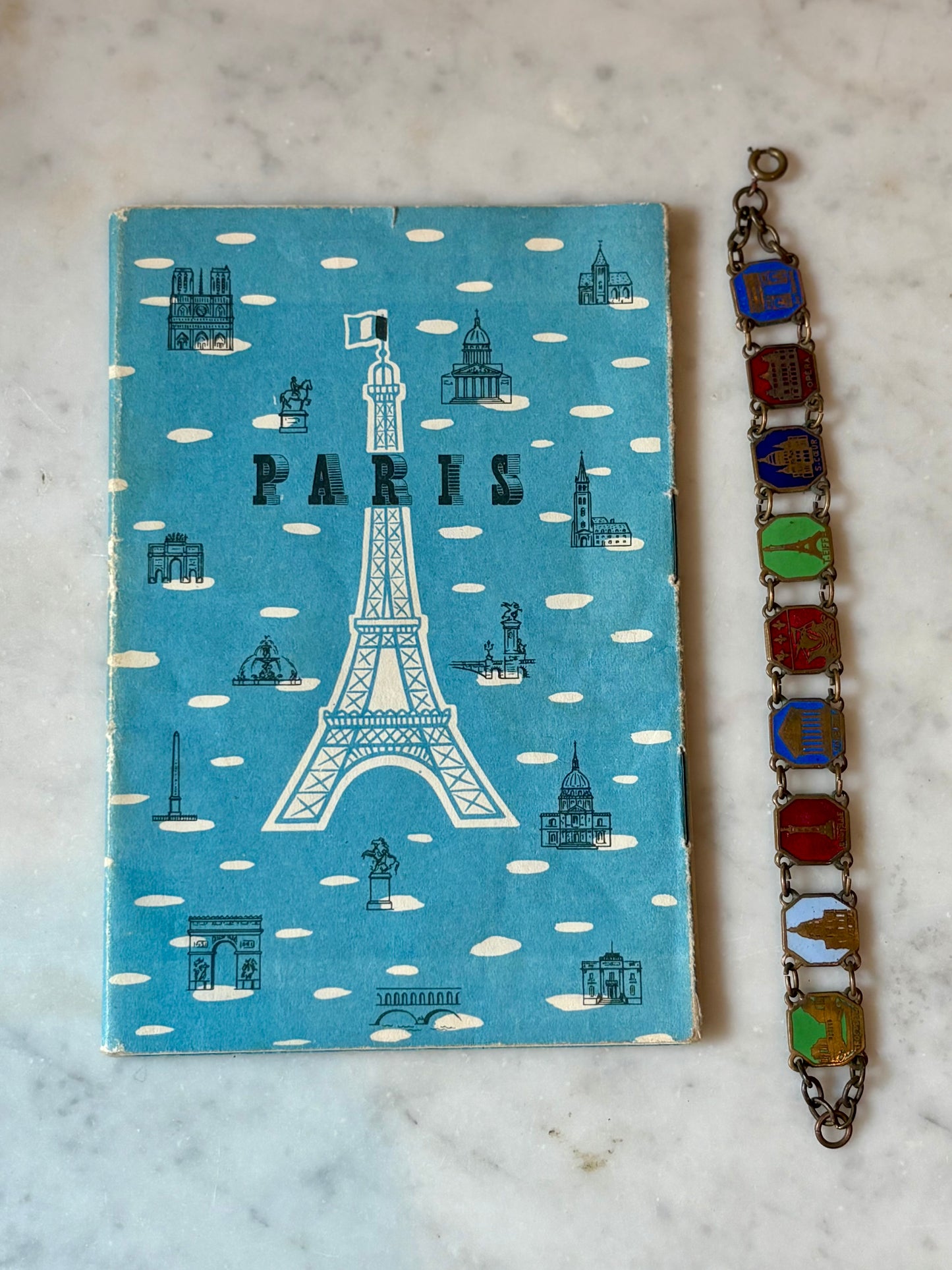 1930s Paris Souvenir Charm Bracelet