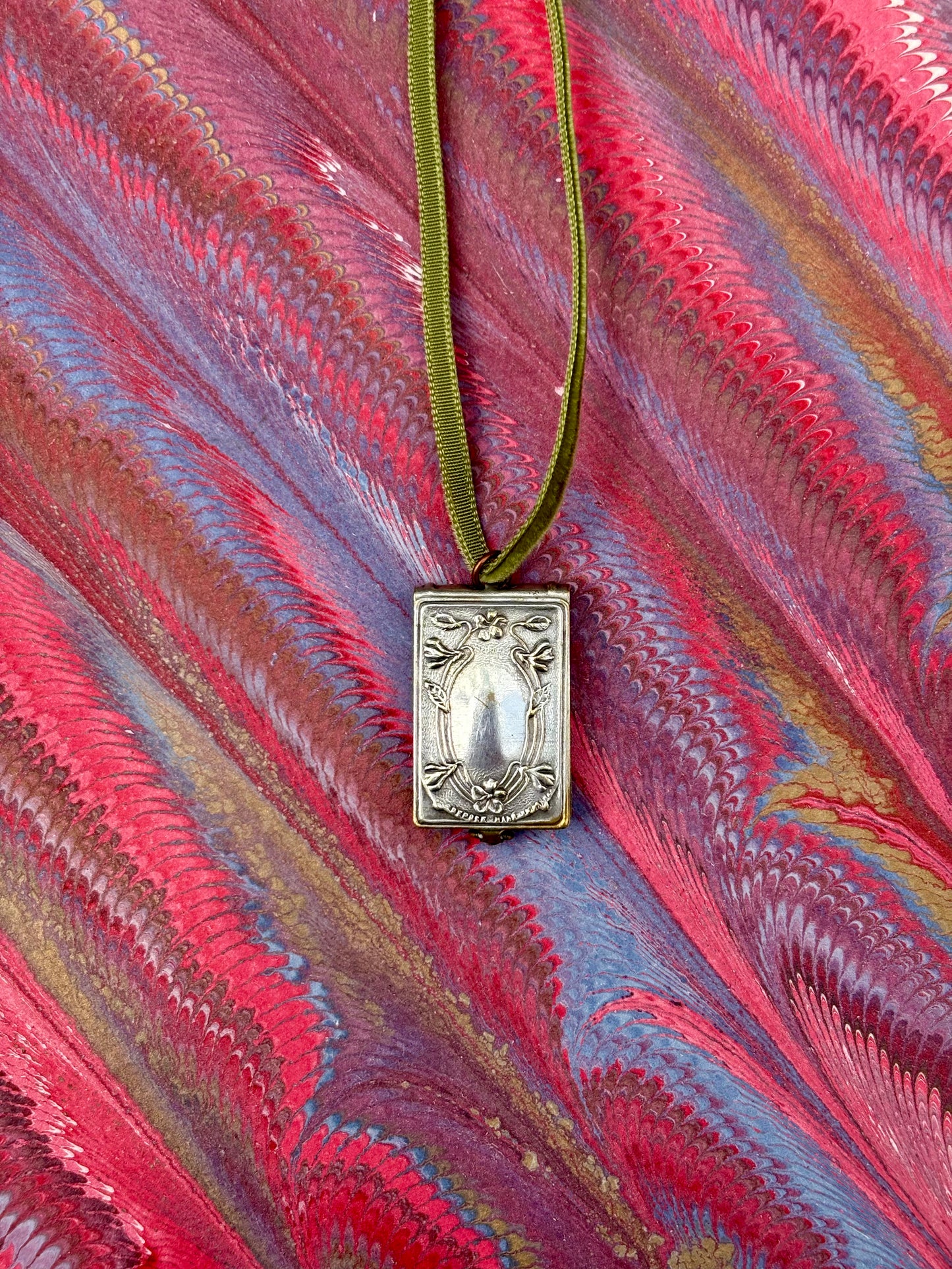 Antique Eiffel Tower Postcard Booklet Pendant