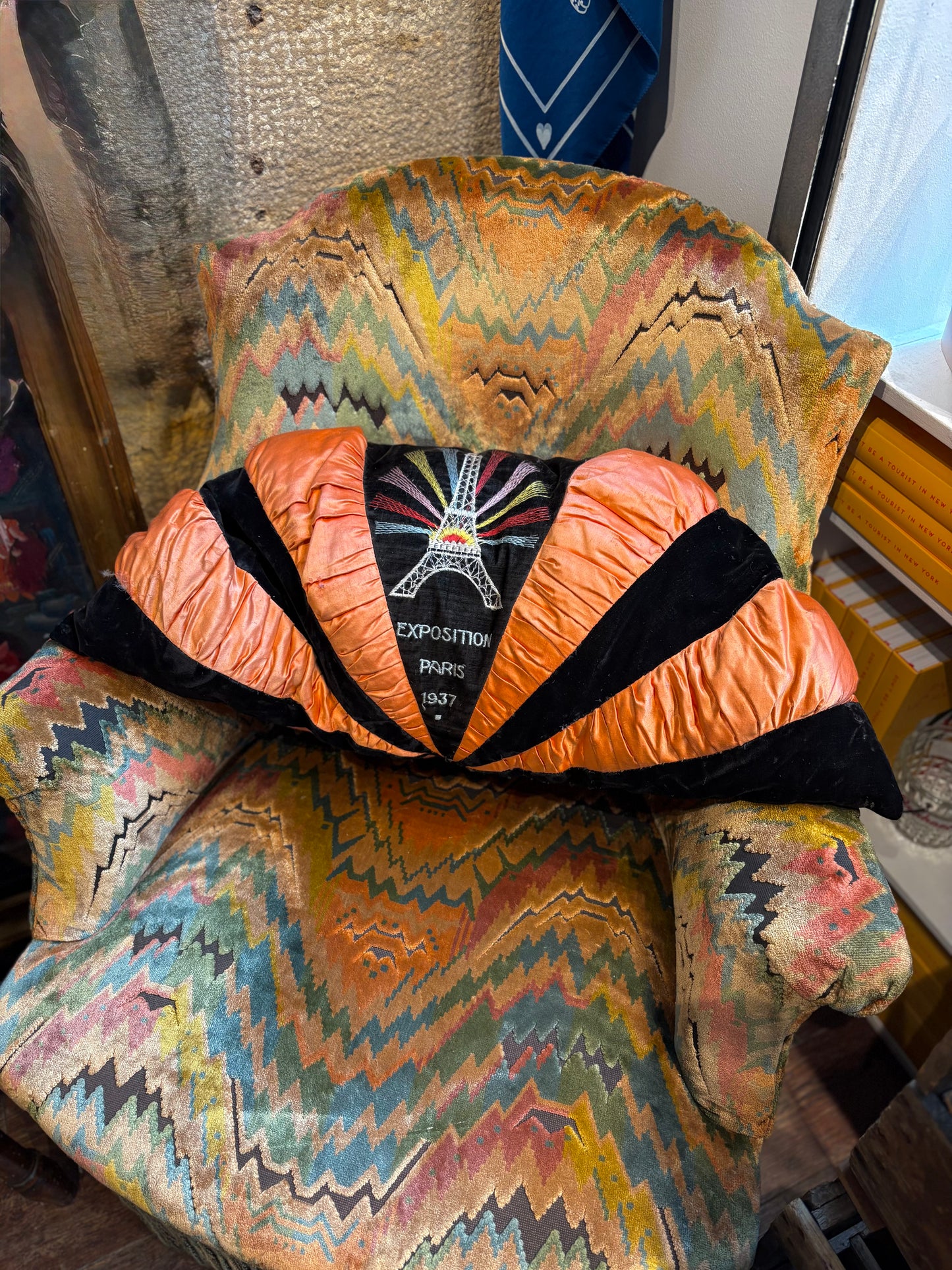 Rare Art Deco Pillow from 1937 Paris Exposition