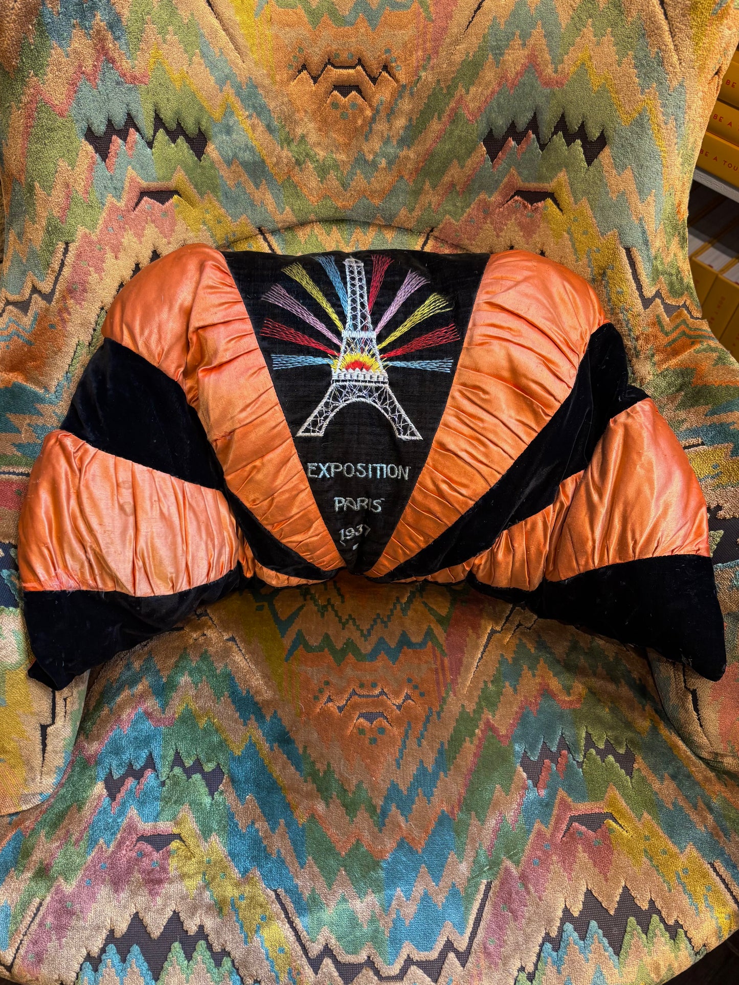 Rare Art Deco Pillow from 1937 Paris Exposition