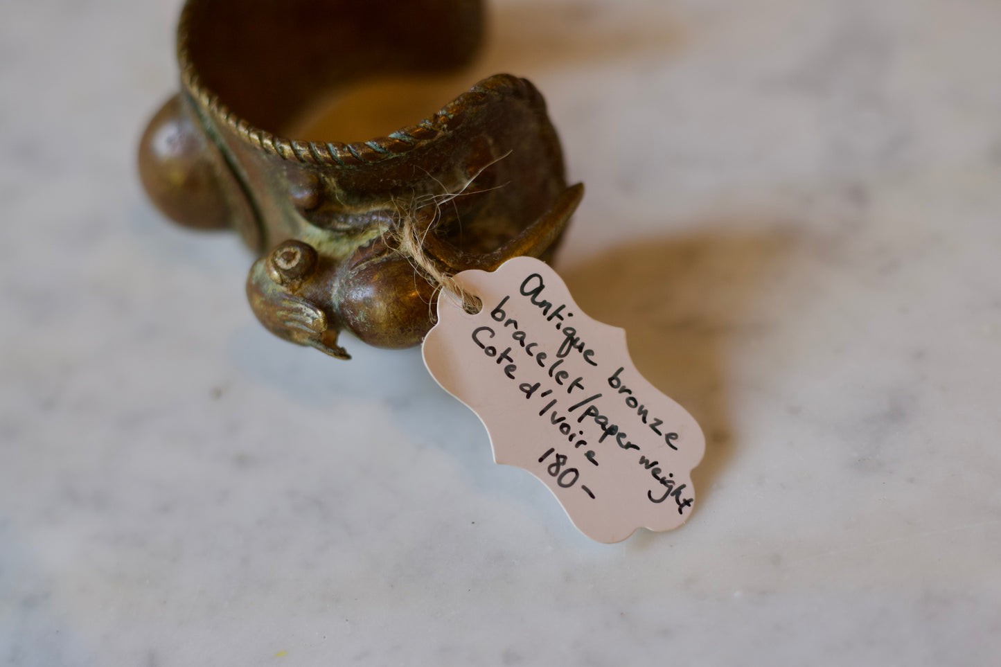 Chameleon Antique Bronze bracelet / Paper weight