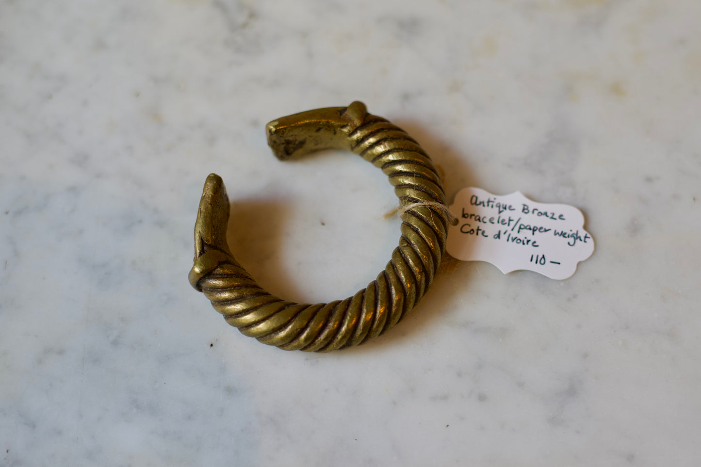 Antique Bronze bracelet / Paper weight