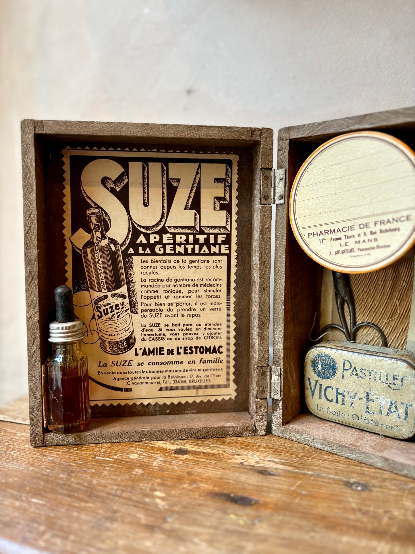 French "Pharmacie" Cabinet Handmade Memory Box