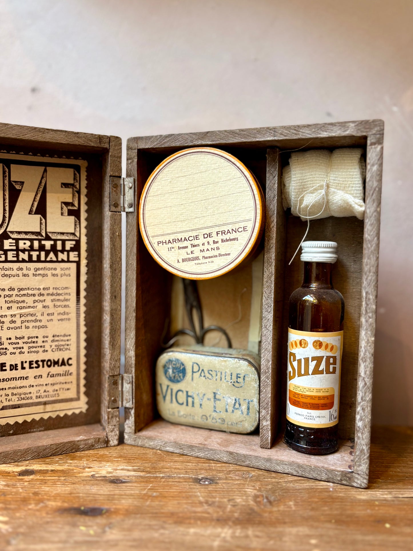 French "Pharmacie" Cabinet Handmade Memory Box