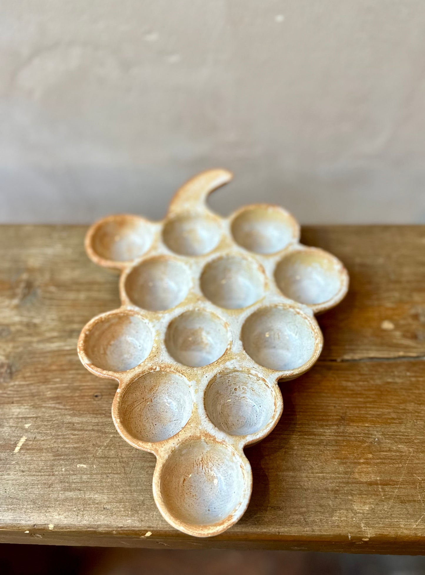 1970s Ceramic Escargot / Egg Tray