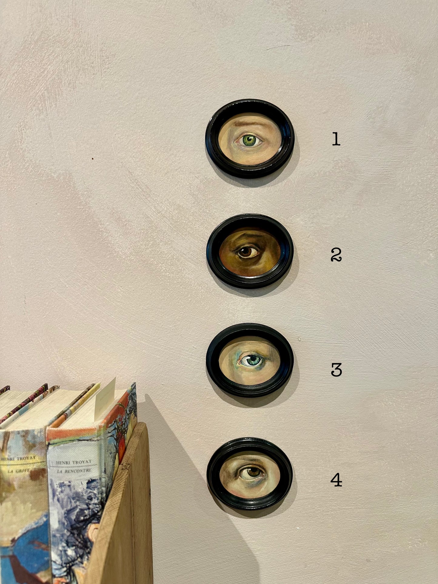 Miniature Lovers Eye Gouache Paintings By French artist Céline Verney