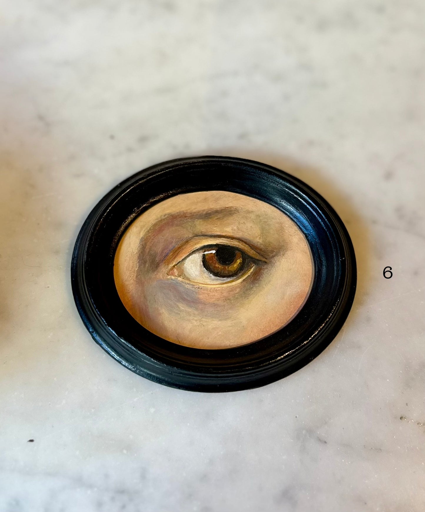 Miniature Lovers Eye Gouache Paintings By French artist Céline Verney