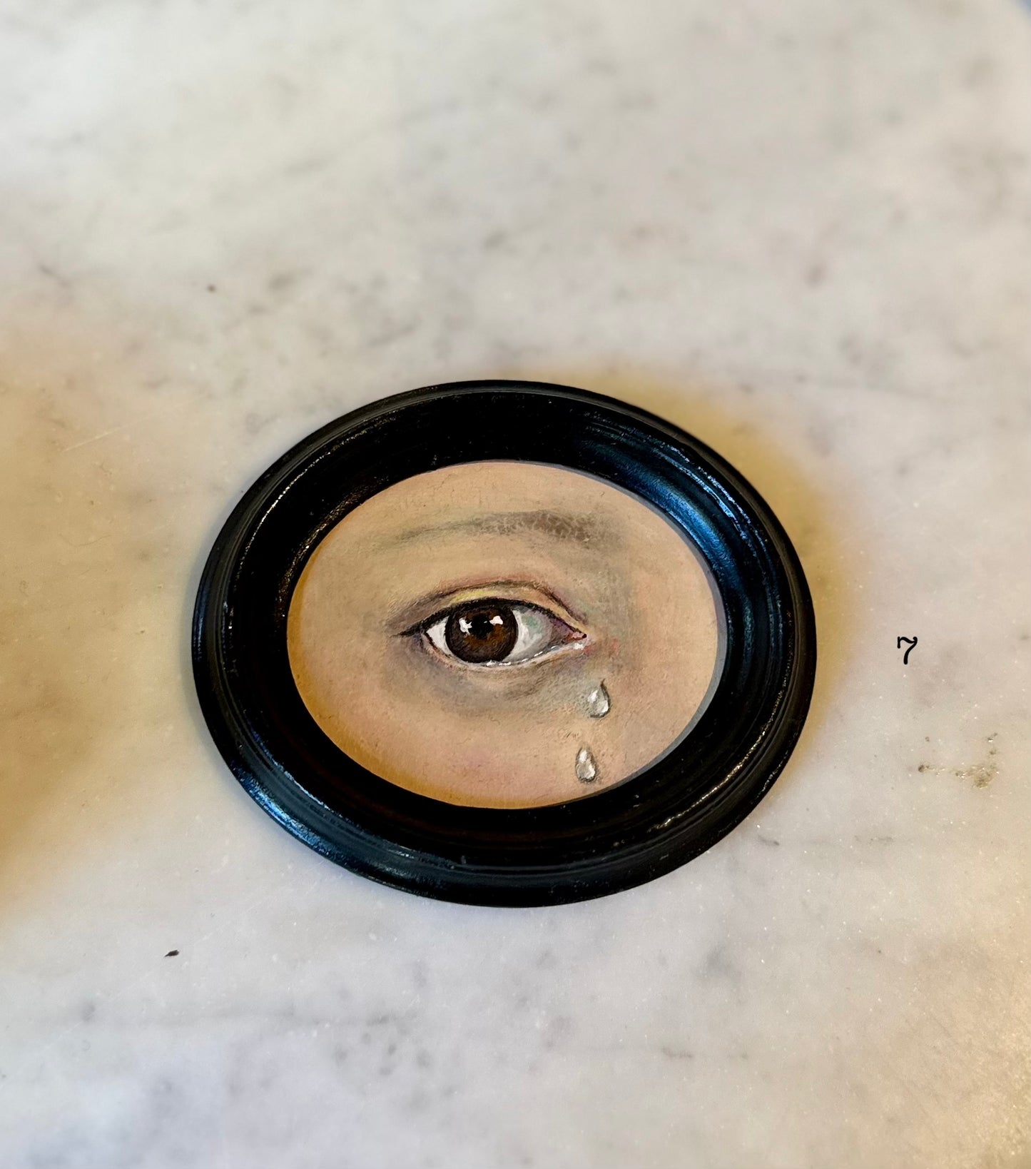Miniature Lovers Eye Gouache Paintings By French artist Céline Verney