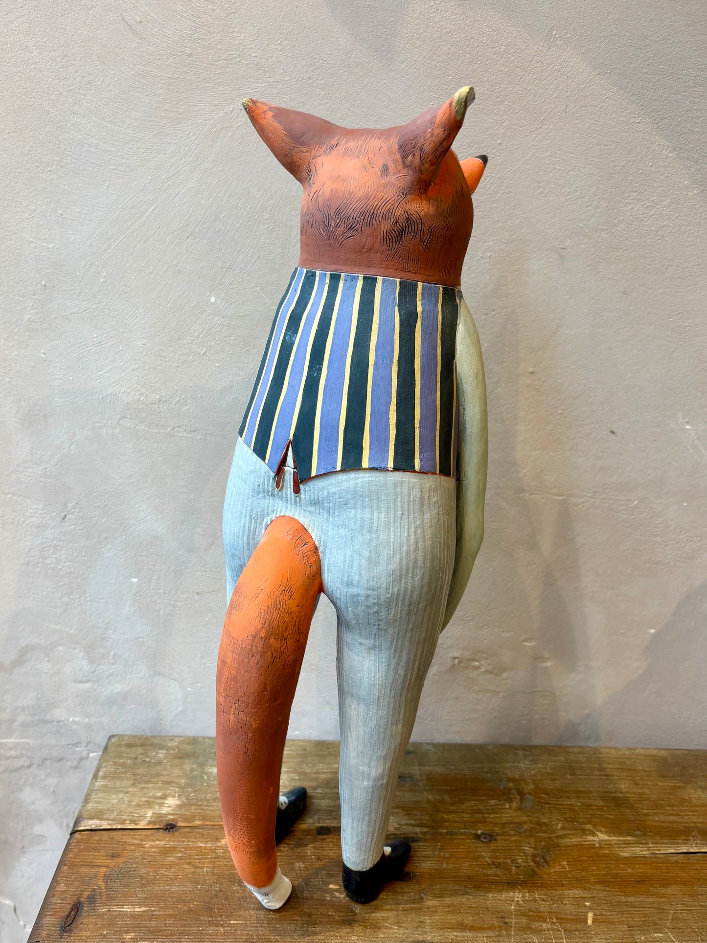 Gentleman Fox Sculpture by Nastia Calaca — In-Store Pickup Only