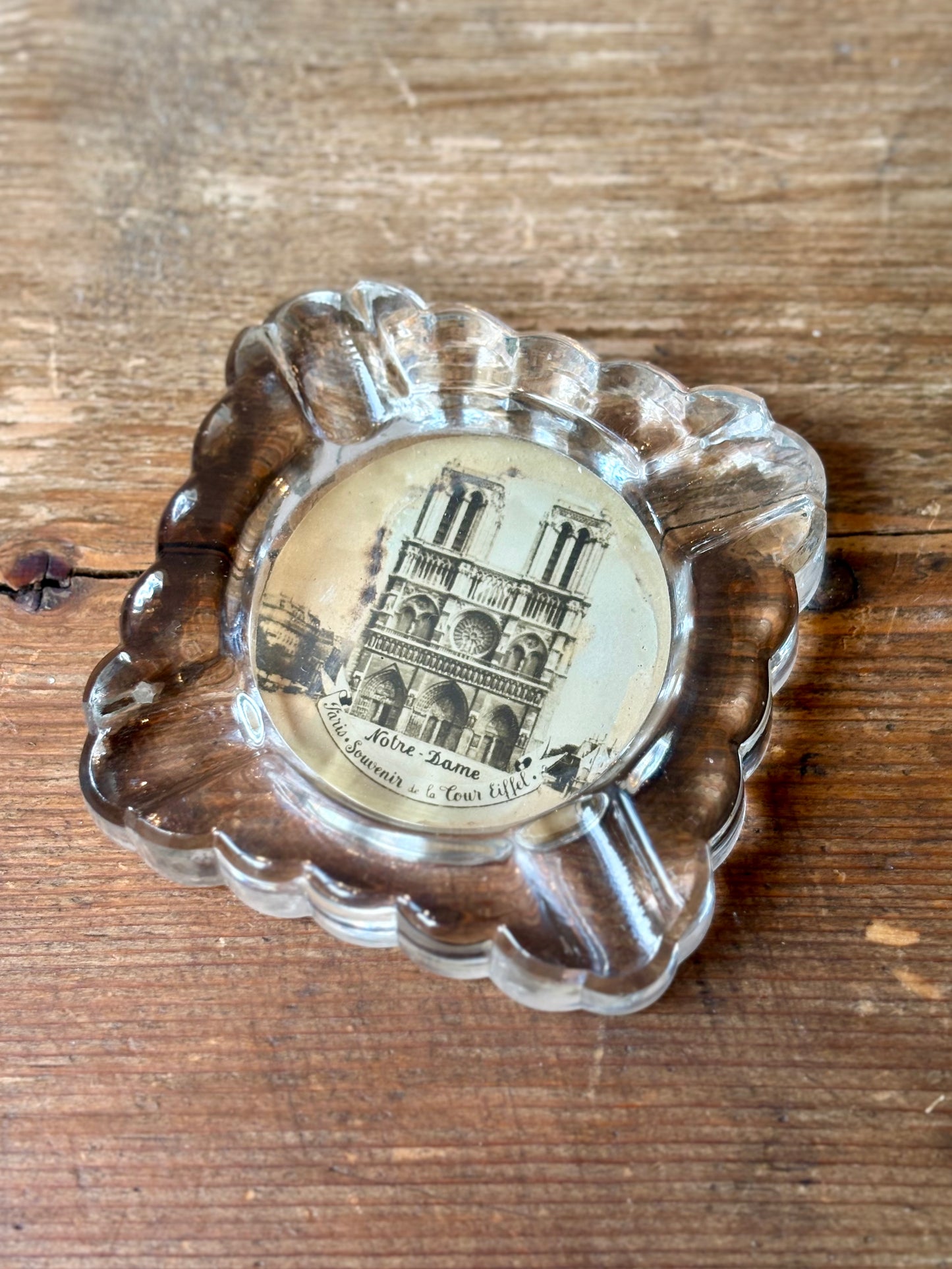 Vintage Notre-Dame Glass Souvenir Dish