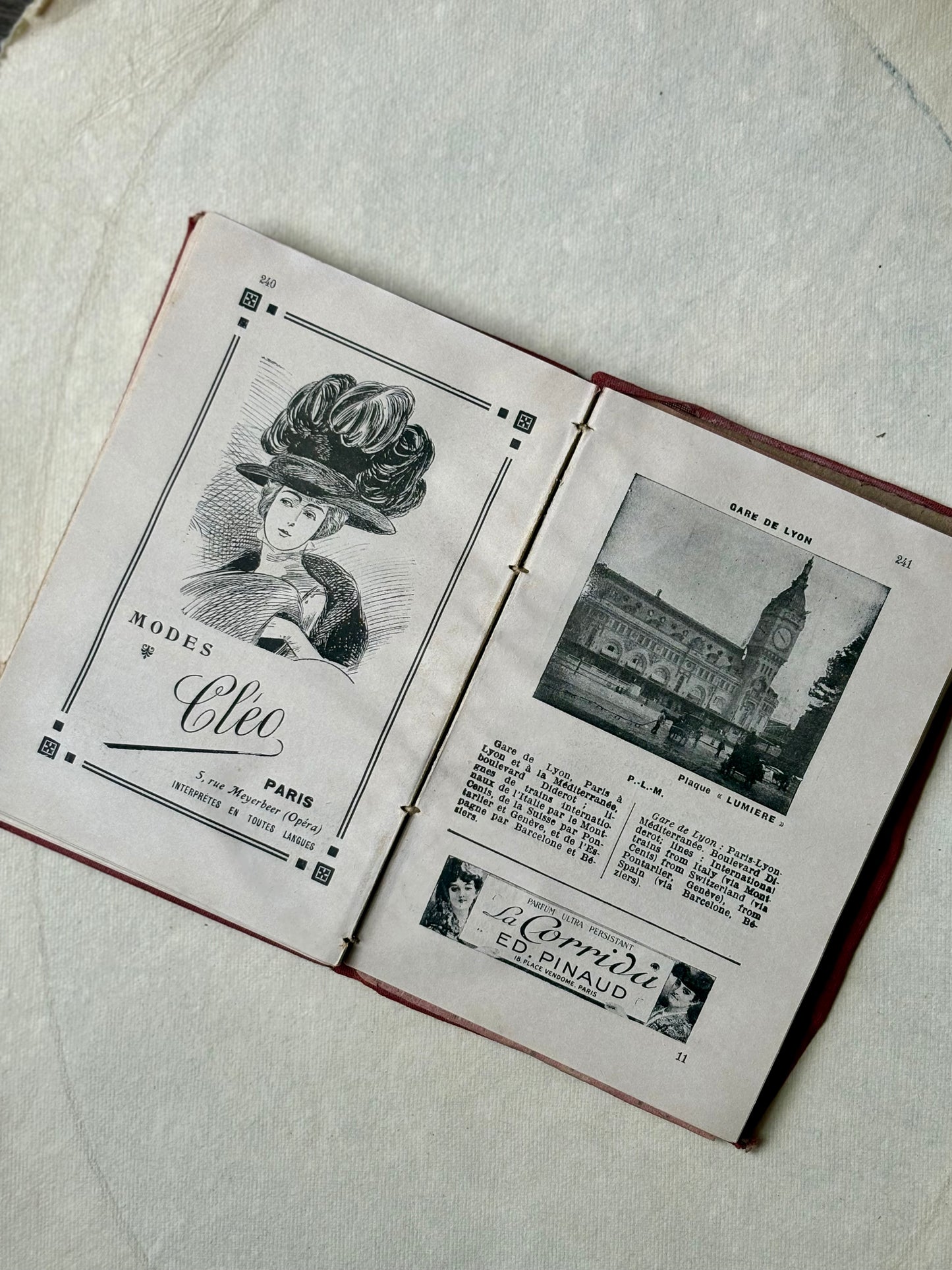 Antique 1911 Paris Guide — Hôtel Westminster