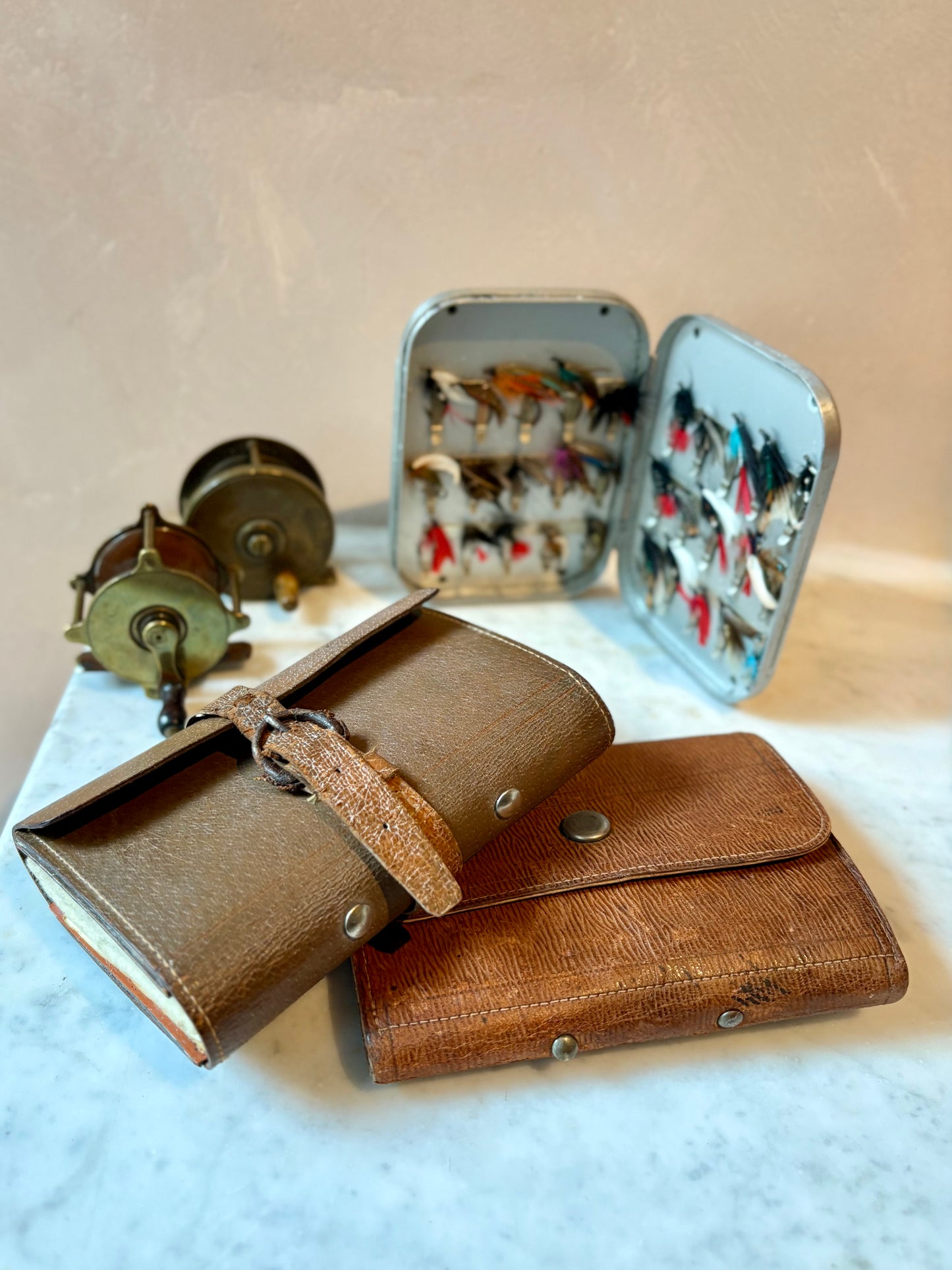 19th Century Leather Fly Fishing Wallet