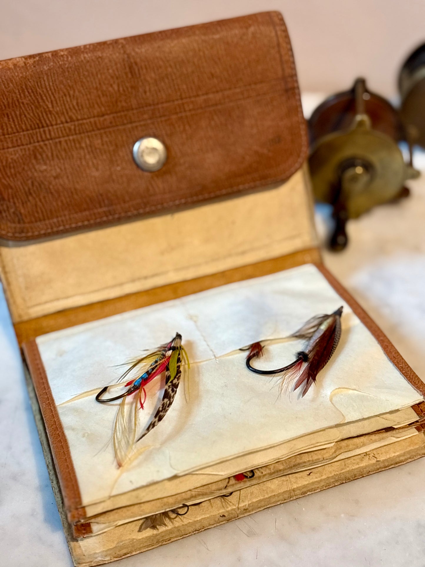 19th Century Leather Fly Fishing Wallets