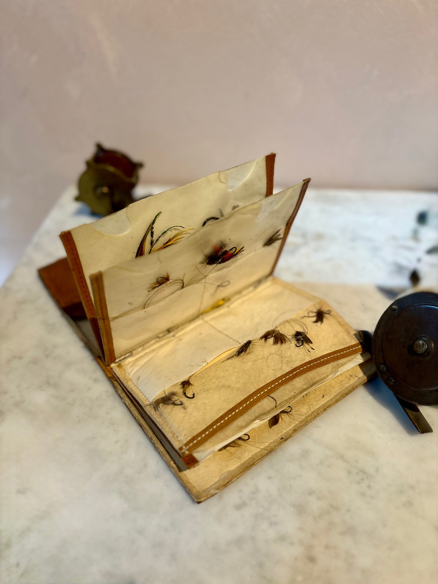 19th Century Leather Fly Fishing Wallets