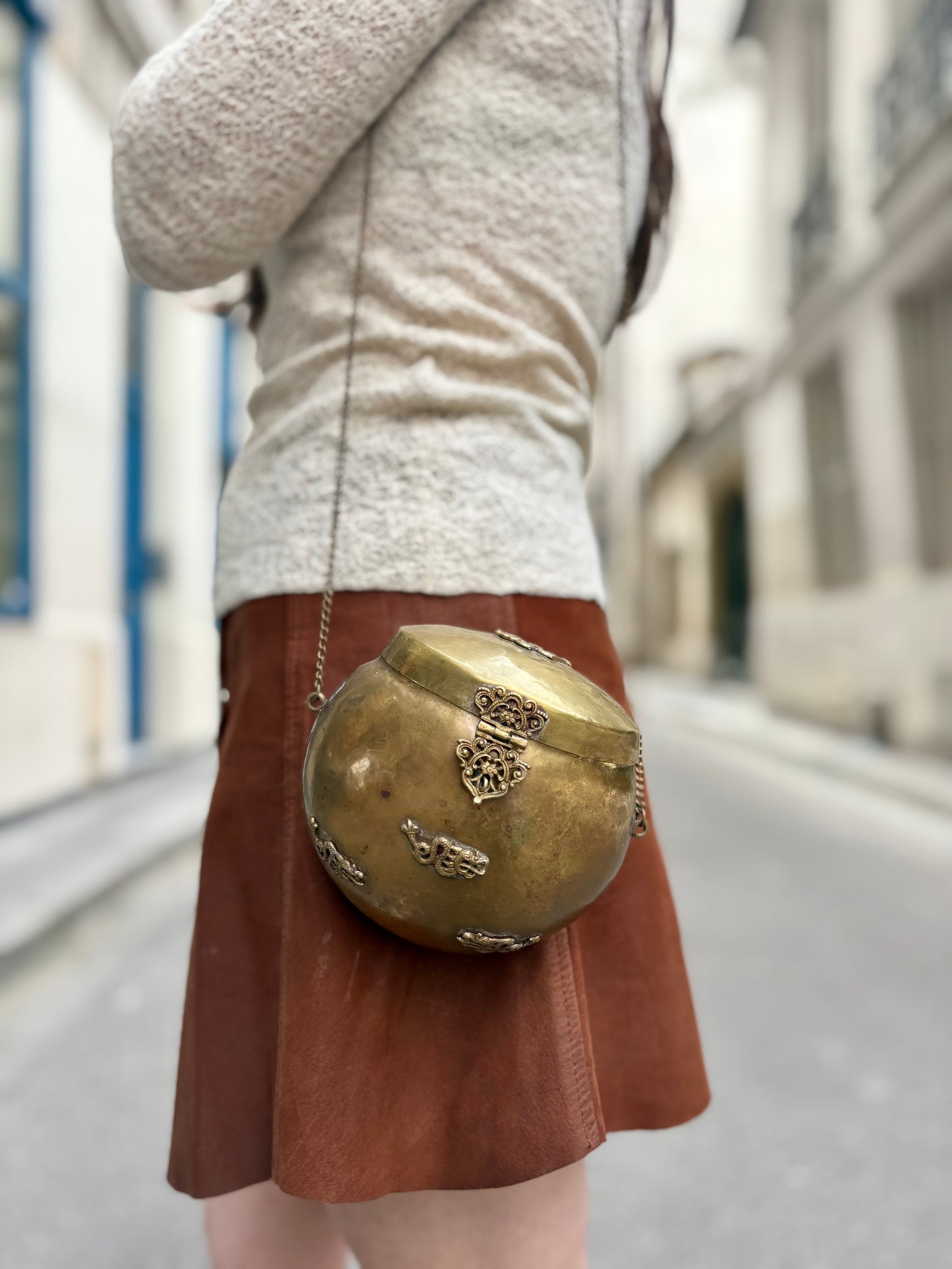 Antique Brass Clutch Bag