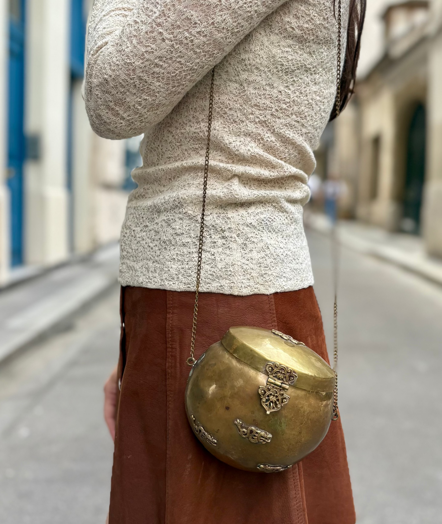 Antique Brass Clutch Bag