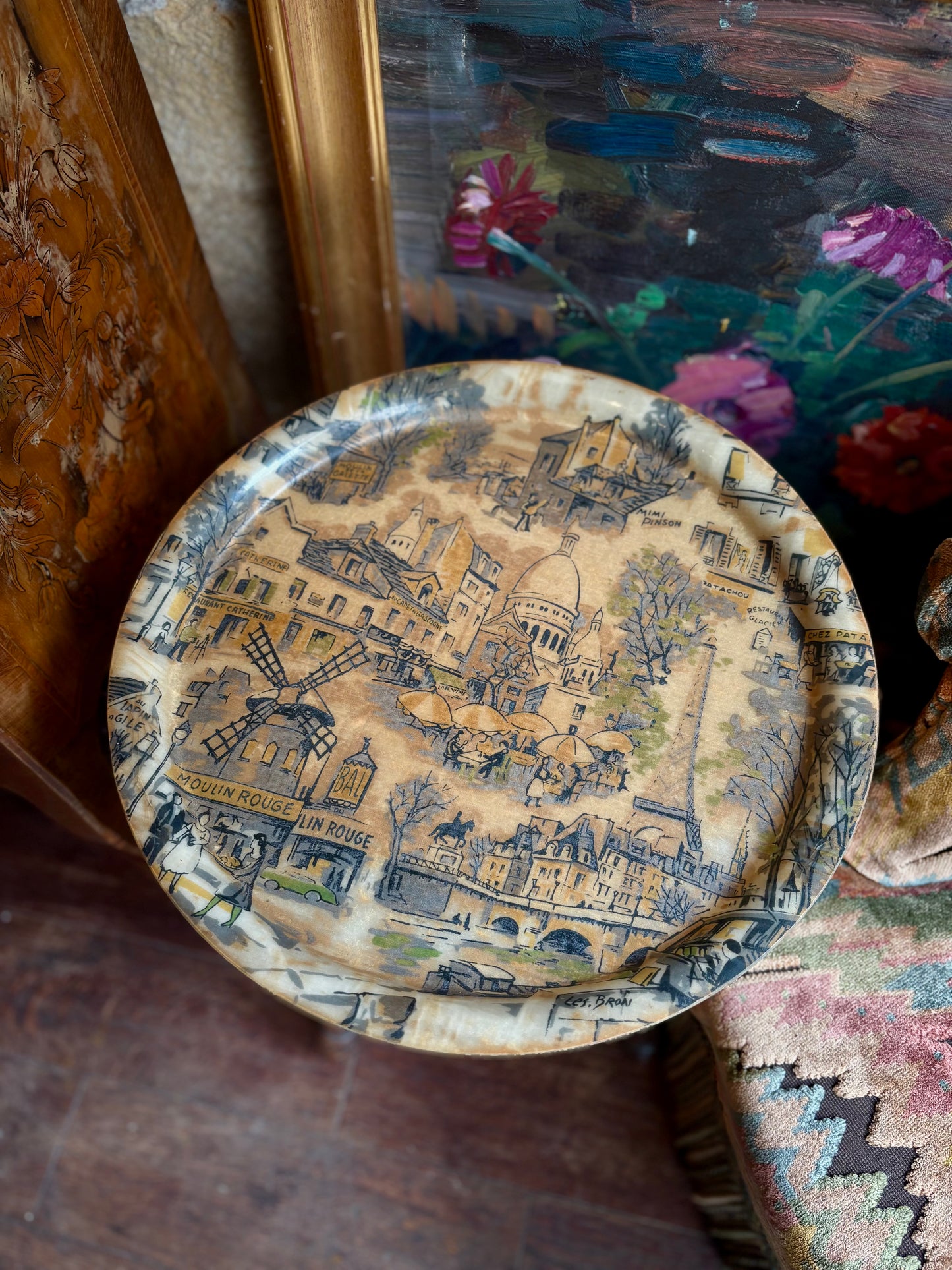 Vintage 1950s French Tray