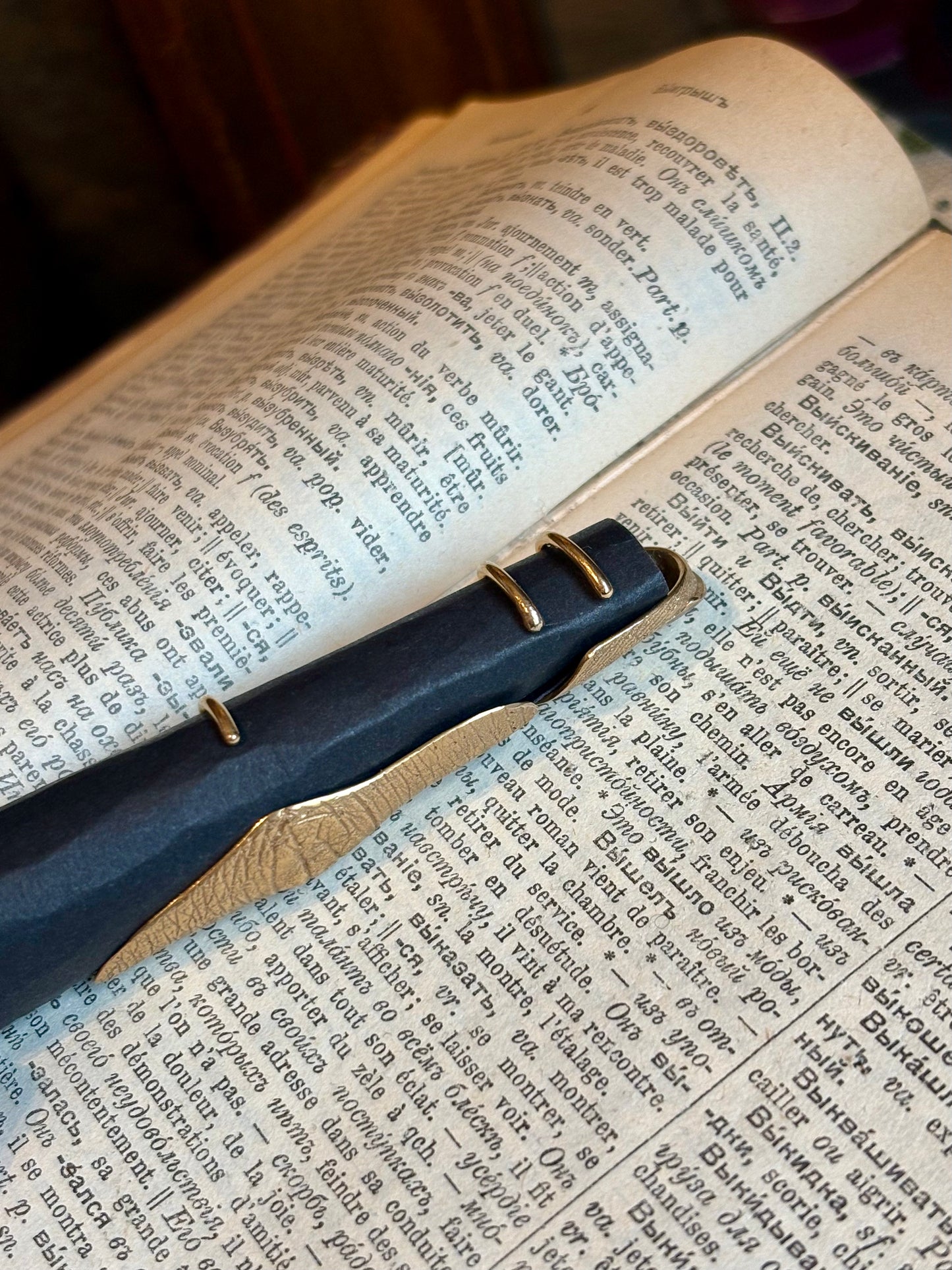 Gold-Plated Bronze Double Ring by INCARNEM