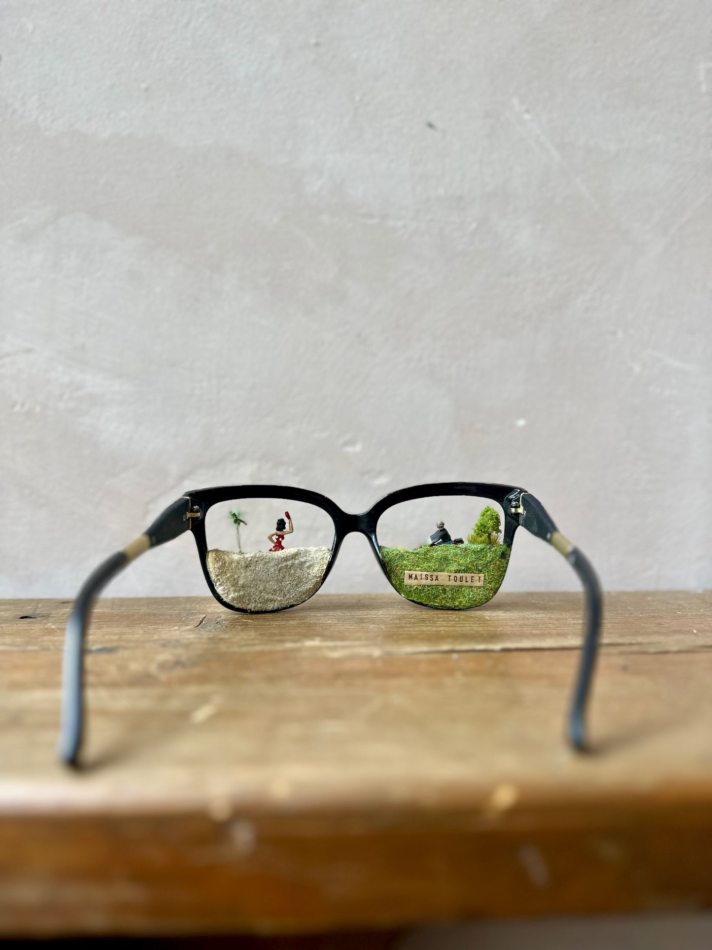 "Moto et danseuse" Surreal Glasses by Maïssa Toulet