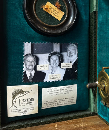Ernest Hemingway's Trout Flies Encased in a Handmade Memory Box