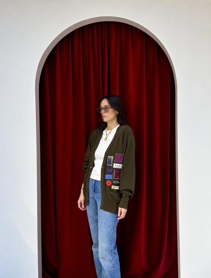 Vintage Forest Green Cardigan by En Vrac