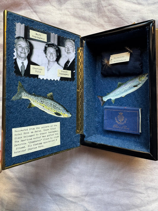 Ernest Hemingway's Trout Flies Encased in a Handmade Memory Box