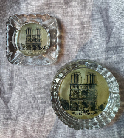 Vintage Notre-Dame Glass Souvenir Dish