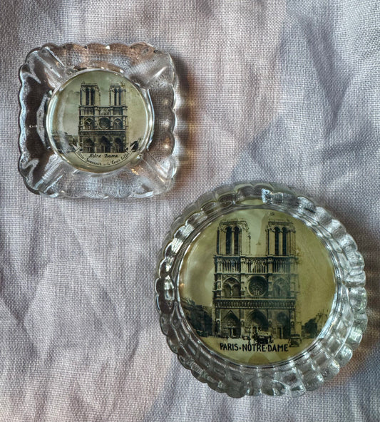 Vintage Notre-Dame Glass Souvenir Dish