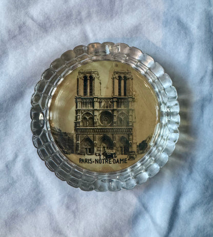 Vintage Notre-Dame Glass Souvenir Dish