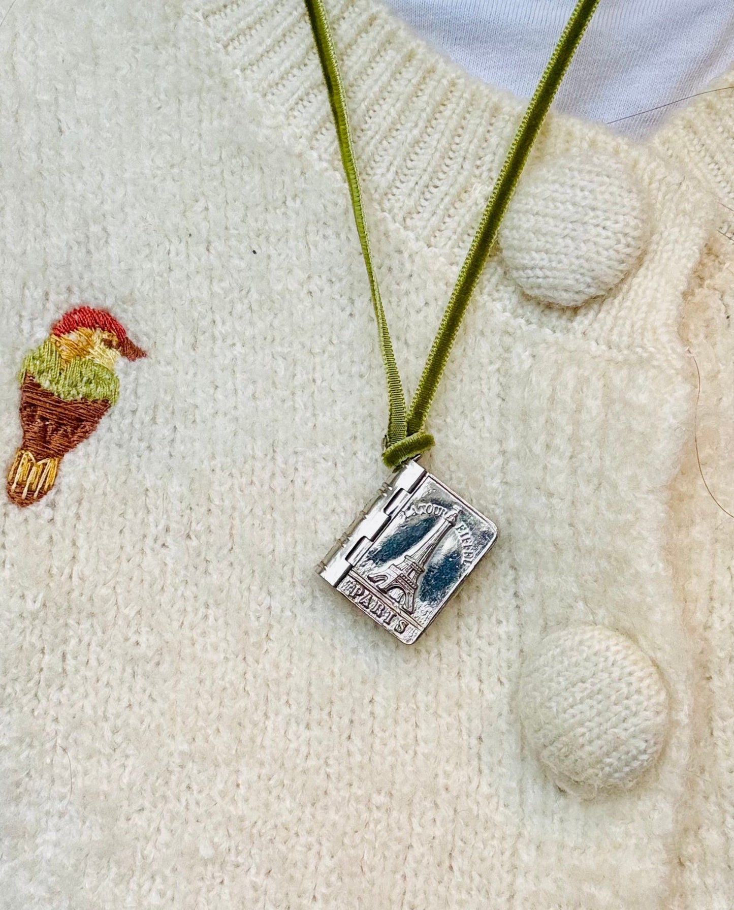 Eiffel Tower Postcard Book Locket