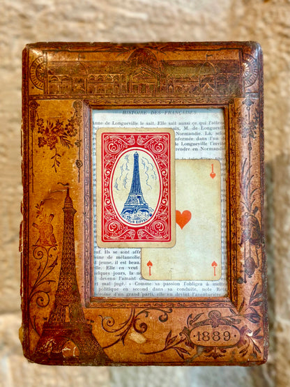 1889 Paris Exposition Leather Eiffel Tower Frame