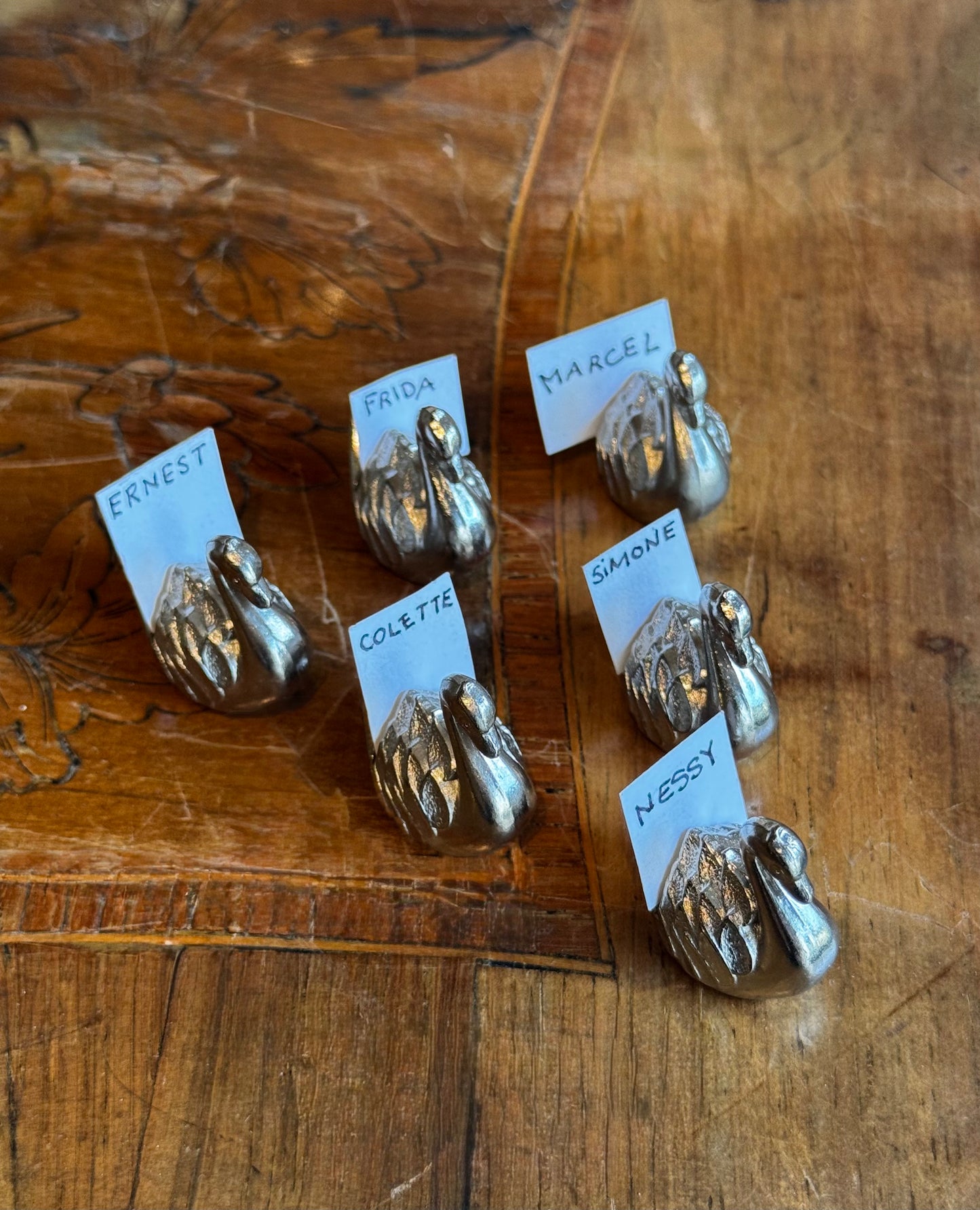 Vintage Swan Place Card Holders