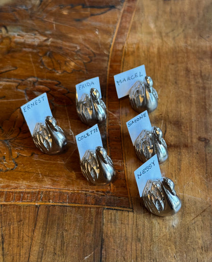 Vintage Swan Place Card Holders