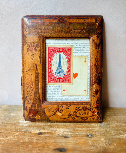 1889 Paris Exposition Leather Eiffel Tower Frame