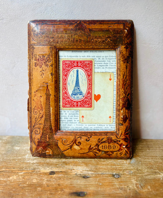 1889 Paris Exposition Leather Eiffel Tower Frame