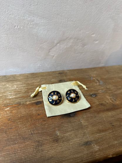 Star and Moon Clip-On Earrings