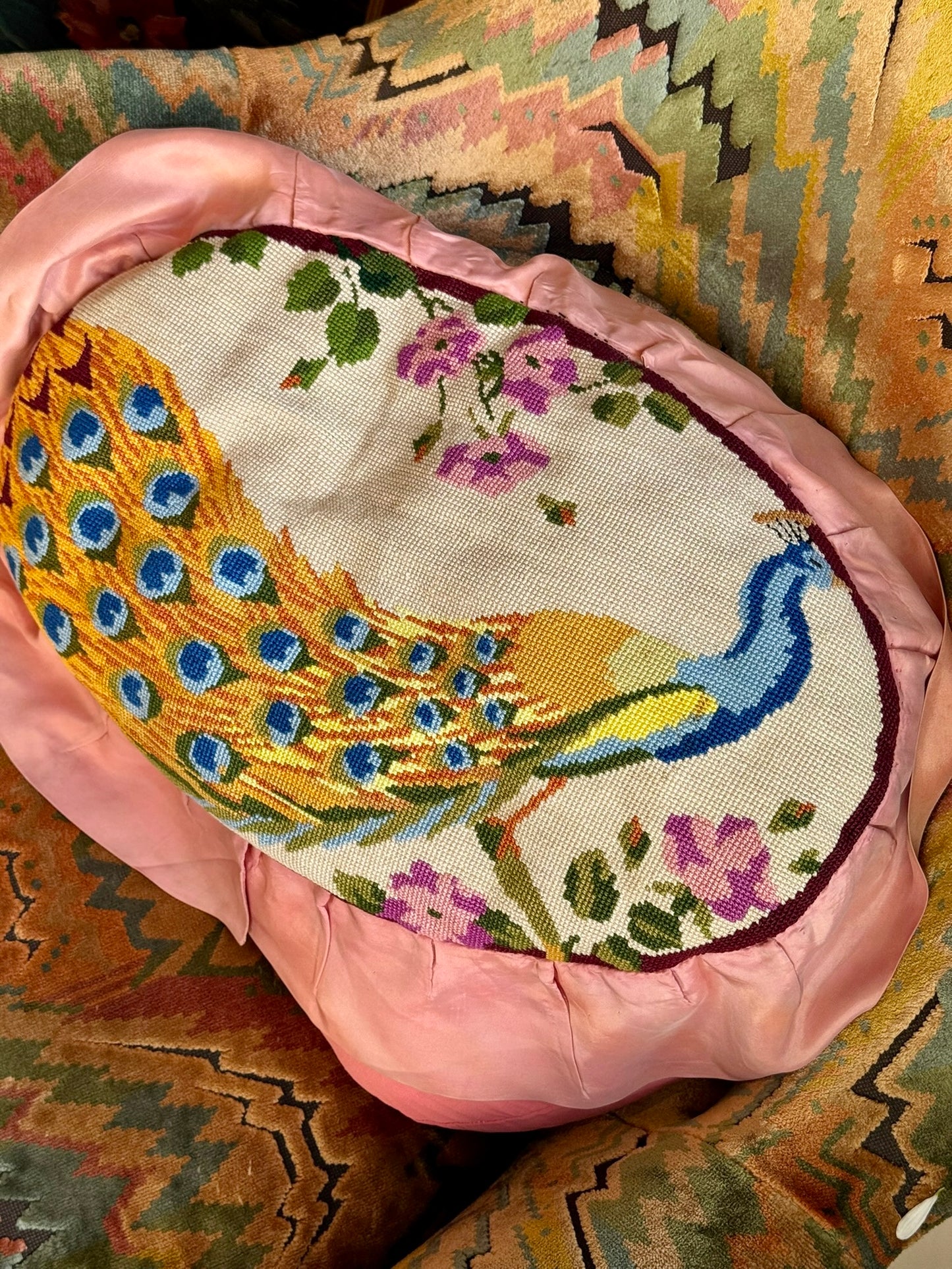 Vintage Peacock Pillow