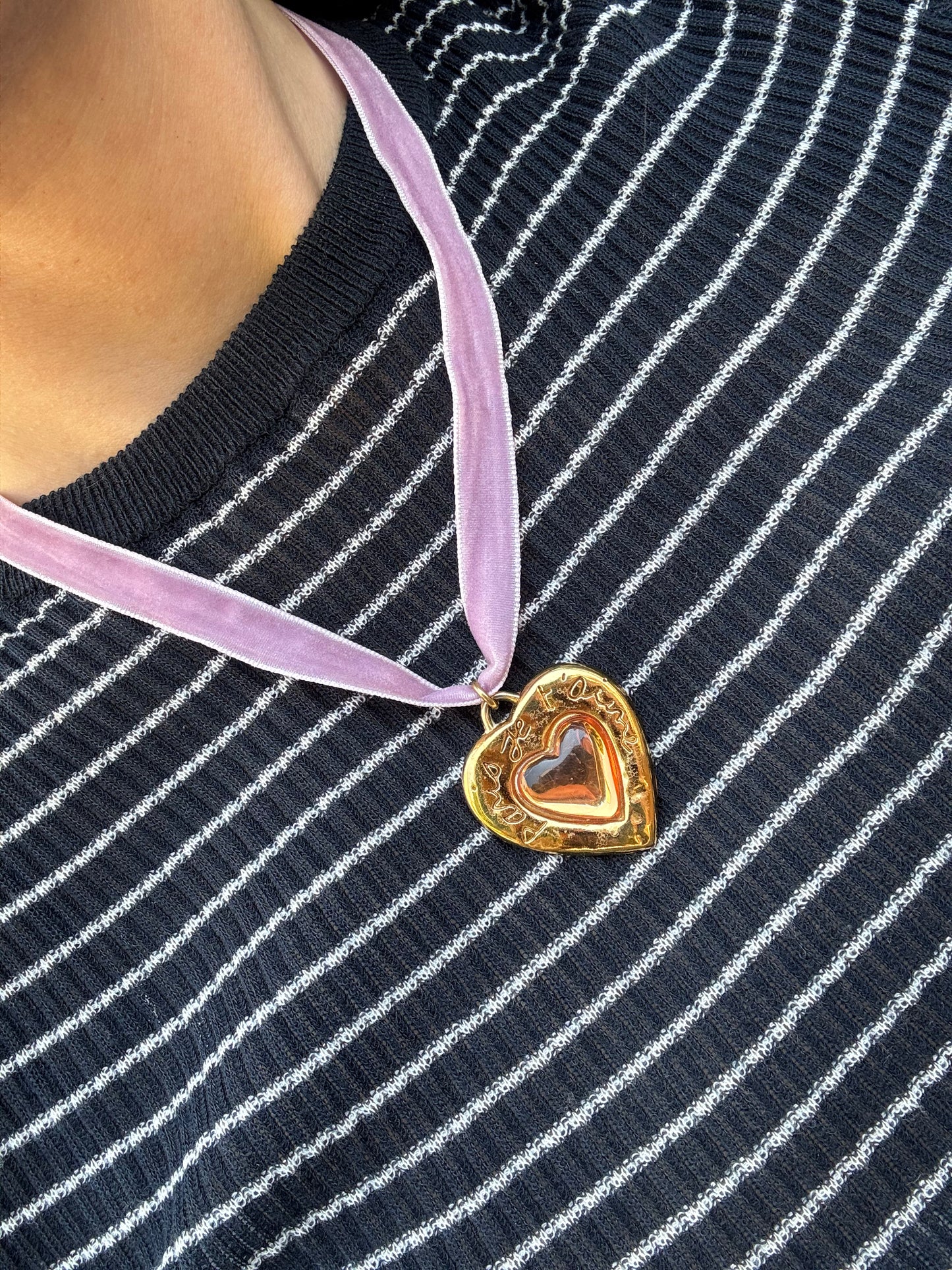 Vintage "Paris Je T'aime" Yves Saint Laurent Pendant Necklace