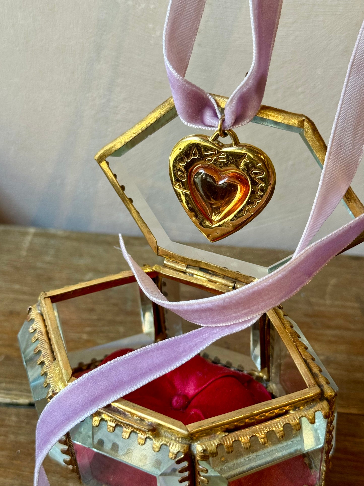 Vintage "Paris Je T'aime" Yves Saint Laurent Pendant Necklace