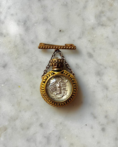 Antique French Perfume Vial Brooch