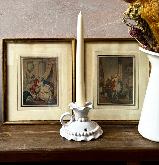 Pair of Romantic French Hand Coloured Engravings
