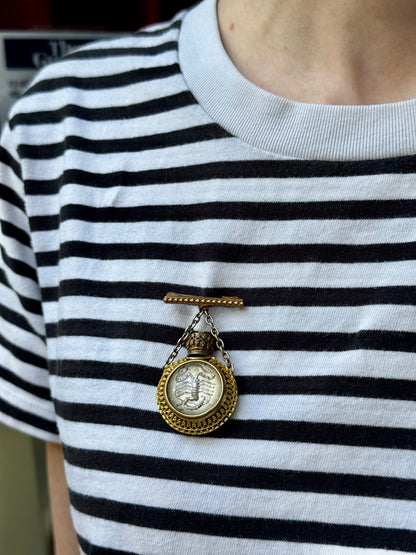 Antique French Perfume Vial Brooch