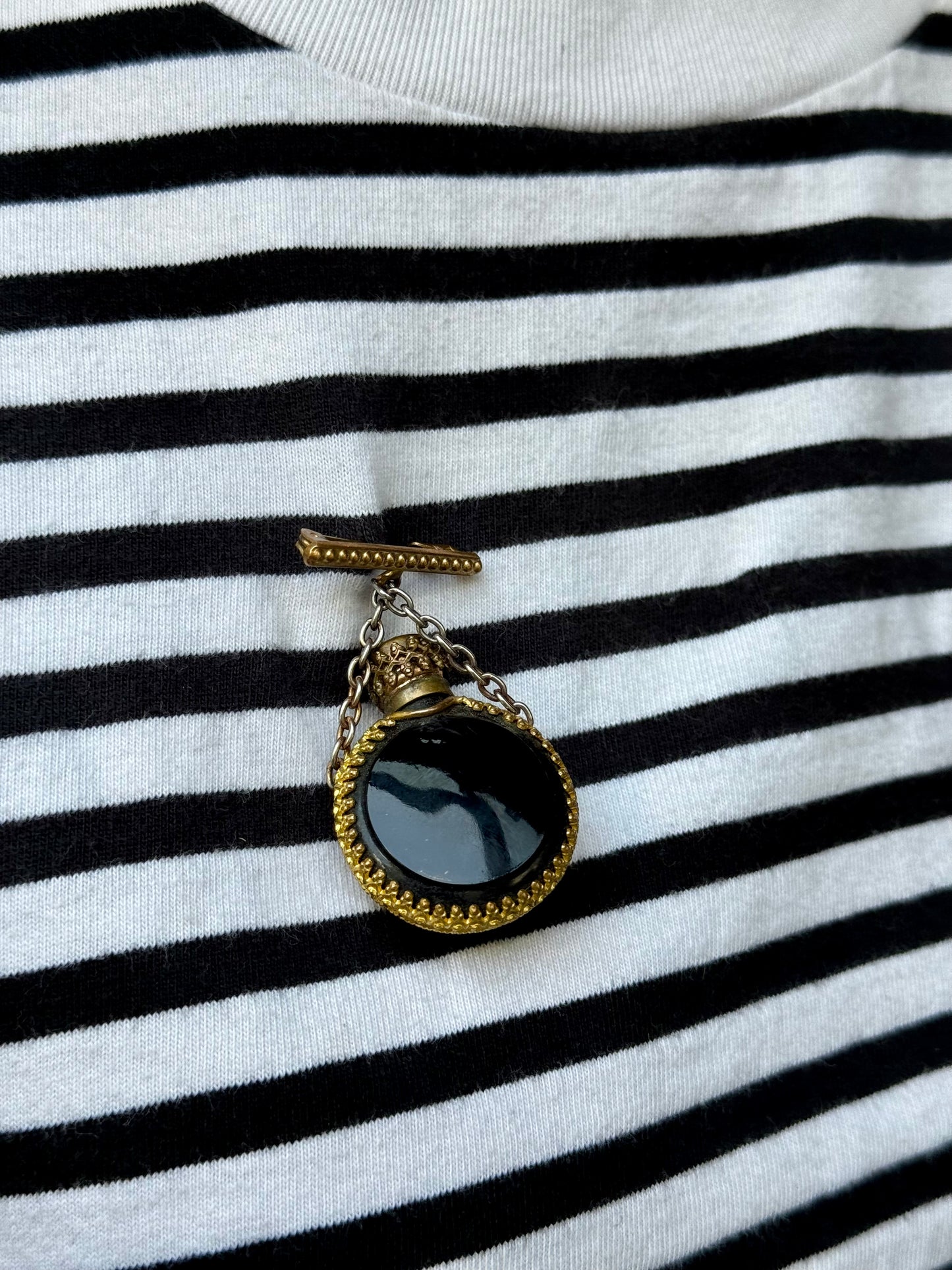 Antique French Perfume Vial Brooch