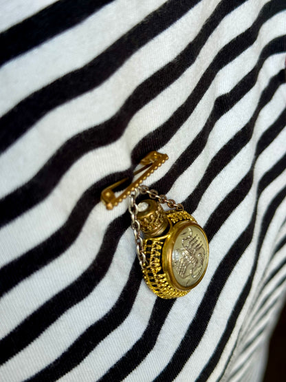 Antique French Perfume Vial Brooch